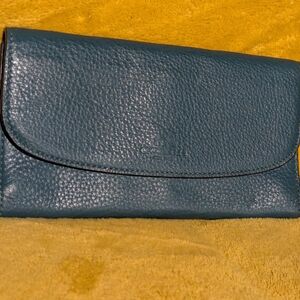 Coach Y2K Vintage Blue Leather Women's Clutch